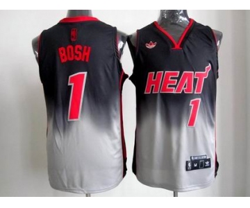nba miami heat #1 bosh black-grey