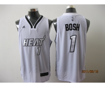 nba miami heat #1 bosh white[swingman full white]
