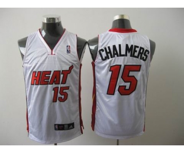 nba miami heat #15 chalmers white