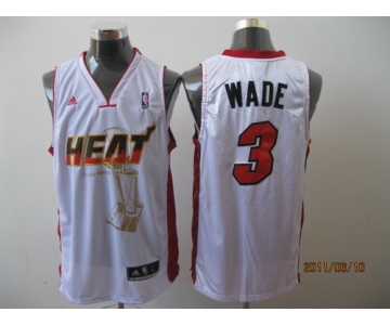 nba miami heat #3 wade white[2011 finals memorial edition]