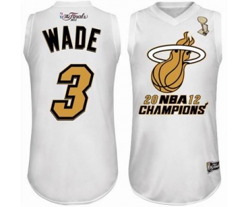 nba miami heat #3 wade white[champions]