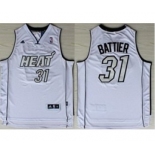 nba miami heat #31 battier white[number silver][revolution 30 swingman]