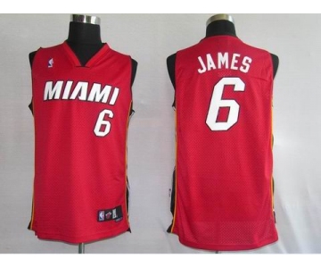 nba miami heat #6 james red(fans edition)