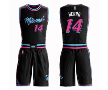 Women's Miami Heat #14 Tyler Herro Swingman Black Basketball Suit Jersey - City Edition