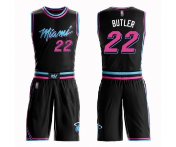 Women's Miami Heat #22 Jimmy Butler Swingman Black Basketball Suit Jersey - City Edition