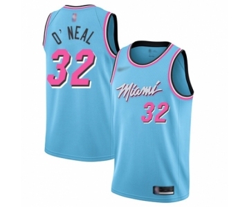Women's Miami Heat #32 Shaquille O'Neal Swingman Blue Basketball Jersey - 2019-20 City Edition