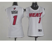 women nba jerseys miami heat #1 bosh white