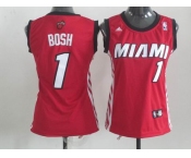 women nba miami heat #1  bosh red