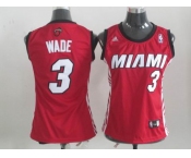 women nba miami heat #3 wade red