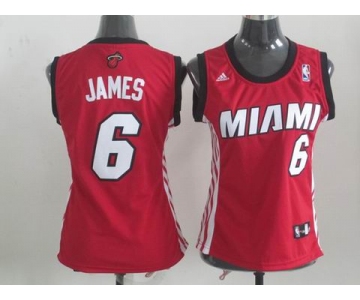 women nba miami heat #6 james red