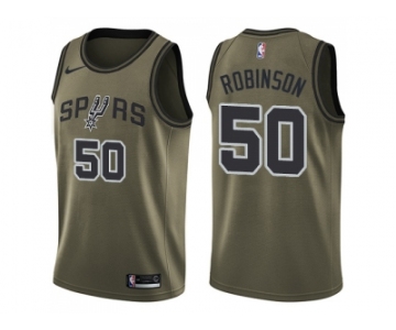 Men Nike San Antonio Spurs #50 David Robinson Green Salute to Service NBA Swingman Jersey