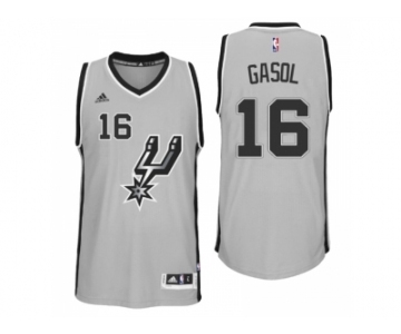 Men San Antonio Spurs #16 Pau Gasol New Swingman Alternate Gray Jersey