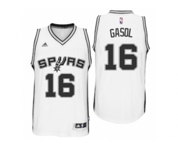 Men San Antonio Spurs #16 Pau Gasol New Swingman Home White Jersey