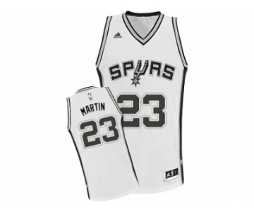 Men's Adidas San Antonio Spurs #23 Kevin Martin Swingman White Home NBA Jersey