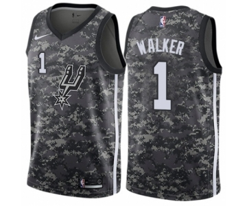 Men's Nike San Antonio Spurs #1 Lonnie Walker Swingman Camo NBA Jersey - City Edition