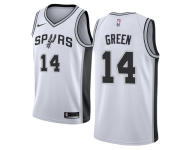 Men's Nike San Antonio Spurs #14 Danny Green Swingman White Home NBA Jersey - Association Edition