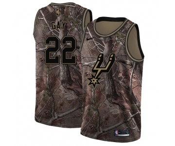 Men's Nike San Antonio Spurs #22 Rudy Gay Swingman Camo Realtree Collection NBA Jersey
