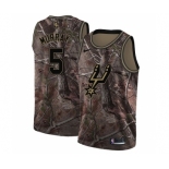 Men's Nike San Antonio Spurs #5 Dejounte Murray Swingman Camo Realtree Collection NBA Jersey
