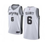 Men's Nike San Antonio Spurs #6 Sean Elliott Swingman White Home NBA Jersey - Association Edition