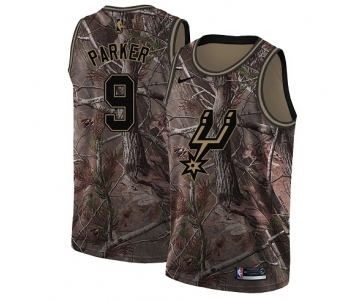 Men's Nike San Antonio Spurs #9 Tony Parker Swingman Camo Realtree Collection NBA Jersey