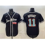 Men's San Antonio Spurs #11 Carter Bryant Black Stitched Baseball Jersey Men's San Antonio Spurs #11 Carter Bryant Black Stitched Baseball Jersey