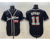 Men's San Antonio Spurs #11 Carter Bryant Black Stitched Baseball Jersey Men's San Antonio Spurs #11 Carter Bryant Black Stitched Baseball Jersey