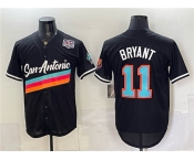 Men's San Antonio Spurs #11 Carter Bryant Black USA 250' Patch City Edition Stitched Baseball Jersey Men's San Antonio Spurs #11 Carter Bryant Black USA 250' Patch City Edition Stitched Baseball Jersey