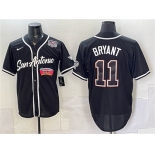 Men's San Antonio Spurs #11 Carter Bryant Black USA 250' Patch Stitched Baseball Jersey