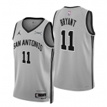 Men's San Antonio Spurs #11 Carter Bryant Silver 2025-26 Statement Edition Stitched Basketball Jersey Men's San Antonio Spurs #11 Carter Bryant Silver 2025-26 Statement Edition Stitched Basketball Jersey