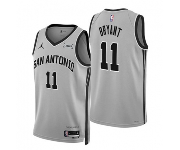 Men's San Antonio Spurs #11 Carter Bryant Silver 2025-26 Statement Edition Stitched Basketball Jersey