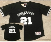 Men's San Antonio Spurs #21 Tim Duncan Black Short-Sleeved Swingman Stitched Throwback Jersey Men's San Antonio Spurs #21 Tim Duncan Black Short-Sleeved Swingman Stitched Throwback Jersey