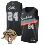 Men's San Antonio Spurs #24 Devin Vassell Black 2026 Finals Patch City Edition Stitched Basketball Jersey