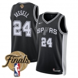Men's San Antonio Spurs #24 Devin Vassell Black 2026 Finals Patch Icon Edition Stitched Basketball Jersey
