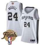 Men's San Antonio Spurs #24 Devin Vassell White 2026 Finals Patch Association Edition Stitched Basketball Jersey Men's San Antonio Spurs #24 Devin Vassell White 2026 Finals Patch Association Edition Stitched Basketball Jersey