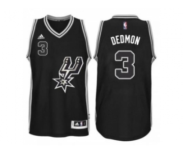 Men's San Antonio Spurs #3 Dewayne Dedmon adidas Black Signature Spur Swingma Jersey