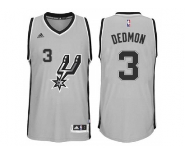 Men's San Antonio Spurs #3 Dewayne Dedmon adidas Gray Player Swingma Jersey