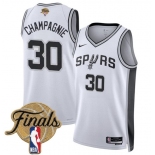 Men's San Antonio Spurs #30 Julian Champagnie White 2026 Finals Patch Association Edition Stitched Basketball Jersey Men's San Antonio Spurs #30 Julian Champagnie White 2026 Finals Patch Association Edition Stitched Basketball Jersey