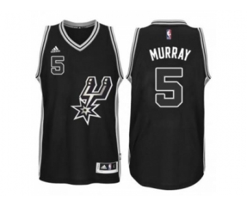 Men's San Antonio Spurs #5 Dejounte Murray adidas Black Signature Spur Swingman Jersey