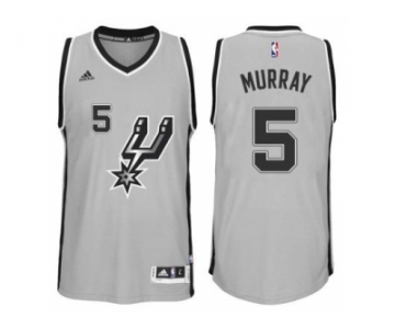 Men's San Antonio Spurs #5 Dejounte Murray adidas Gray Player Swingman Jersey