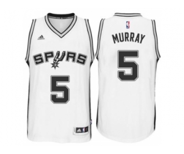 Men's San Antonio Spurs #5 Dejounte Murray adidas White Player Swingman Jersey