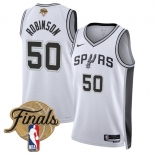 Men's San Antonio Spurs #50 David Robinson White 2026 Finals Patch Association Edition Stitched Basketball Jersey Men's San Antonio Spurs #50 David Robinson White 2026 Finals Patch Association Edition Stitched Basketball Jersey