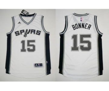 NBA Revolution 30 San Antonio Spurs #15 Matt Bonner White Stitched Jerseys