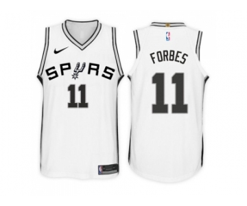 Nike NBA San Antonio Spurs #11 Bryn Forbes Jersey 2017-18 New Season White Jersey