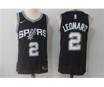 Nike NBA San Antonio Spurs #2 Kawhi Leonard Jersey 2017-18 New Season Black Jersey