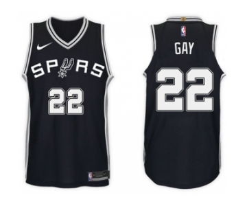Nike NBA San Antonio Spurs #22 Rudy Gay Jersey 2017-18 New Season Black Jersey