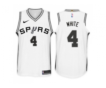 Nike NBA San Antonio Spurs #4 Derrick White Jersey 2017-18 New Season White Jersey