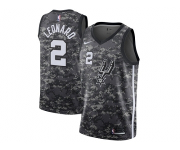 Nike San Antonio Spurs #2 Kawhi Leonard Camo NBA Swingman City Edition Jersey