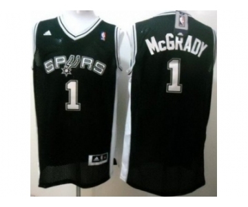 nba san antonio spurs #1 mcgrady black[revolution 30 swingman]