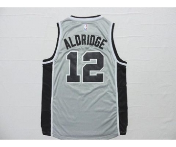 nba san antonio spurs #12 aldridge grey[2015 new]