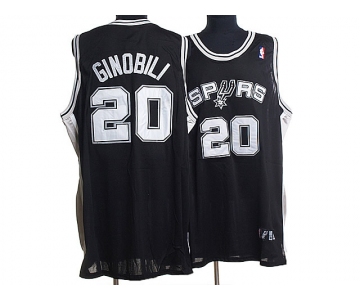 nba san antonio spurs #20 ginobili black